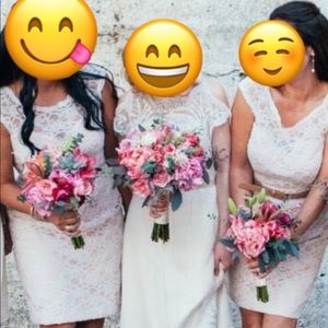 Mori Lee lace bridesmaids dress